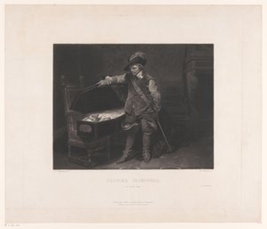 Oliver Cromwell ved kisten til Charles I, konge af England Oliver Cromwell. 30. januar 1649 (titel på objekt) af Louis Pierre Henriquel Dupont
