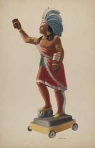 Cigarbutik indisk, 1938. af Louis Plogsted