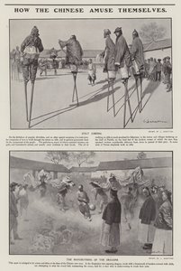 Hvordan kineserne morer sig (litho) af Louis Remy Sabattier