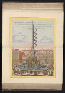 Vierstromenfontein i Rom Obelisco Panphilio gia nell ippodrom (...) (titel på objekt) af Louis Rouhier