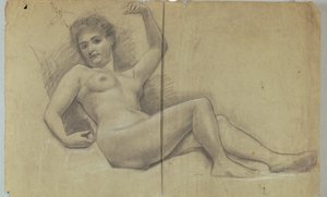 Undersøgelse af tilbagelænet nøgen figur