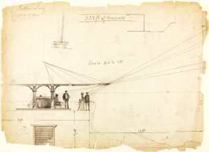 Uden titel (perspektivisk skitse) af Louis Schaettle