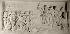 Vendée-krigen: pacificering af Vendée af general Lazare Hoche (1768-1797) i 1796. Lavrelief i marmor udskåret af Simon Louis Boizot (1743-1809). 1800. Versailles, slotsmuseum