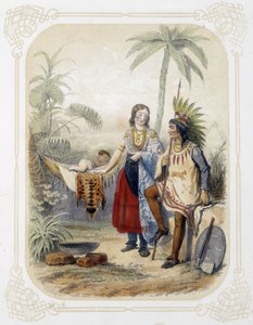 Familie i Oceanien - i "" Album af den unge rejsende", illustreret af Louis Lassalle