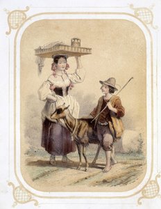 Italiensk og bondehyrde - i "" Album af den unge rejsende", illustreret af Louis Lassalle