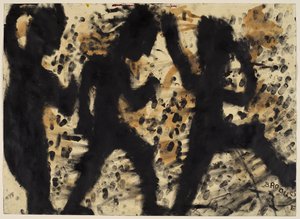 Brousse og Frapper, recto, ca. 1937-1942 (olie gouache og blæk på papir)