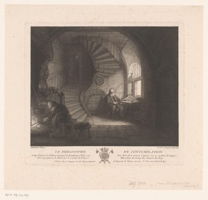 Kontemplativ filosof La philosophe en contemplation (titel på objekt)