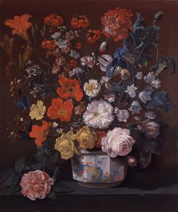 Blomster i en Chantilly-vase, ca. 1760 (olie på lærred) af Louis Tessier