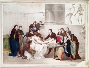 Anatomi lektionen (litografi af Louis Thomas Bardel