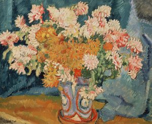 Buket blomster (olie på lærred)