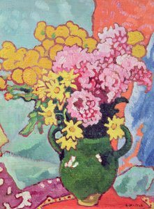 Buket blomster (olie på kort) af Louis Valtat
