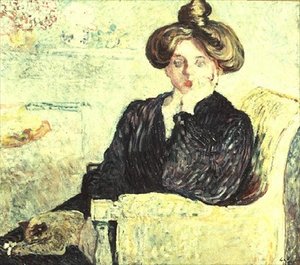 Eftertænksom ung kvinde af Louis Valtat