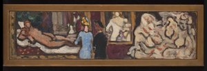 Studier efter Tizians Venus fra Urbino og Flora, udført under udstillingen "Italian Art" på Petit Palais, forår-sommer 1935 (olie på karton) af Louis Valtat
