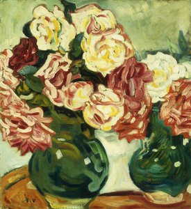 To Vaser med Roser; Deux Vases de Roses