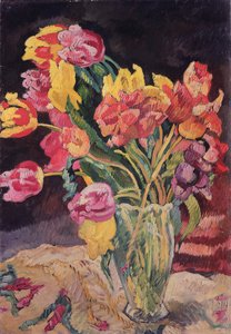 Vase med tulipaner