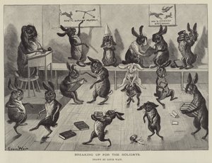 At bryde op til ferien af Louis Wain