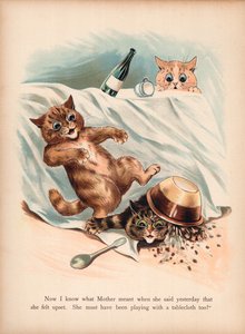 Louis Wain Cats (chromolitho) af Louis Wain