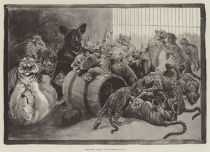 Den glade familie i Crystal Palace af Louis Wain
