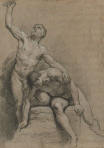 To mandlige nøgenbilleder, 1710.