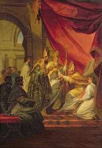 St. Augustine (354-430) ordineret som biskop af Hippo, studie til udsmykningen i Invalides, 1702 af Louis de, the Younger Boulogne