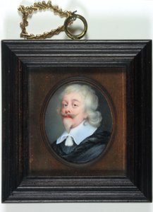 Sir Edward Littleton, Lord Littleton of Munslow (emalje) af Louis du (attr.to) Guernier