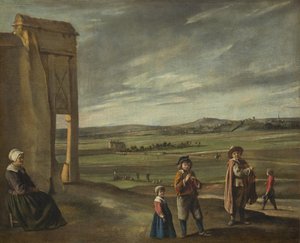 Landskab med bønder, ca. 1640. af Louis le Nain