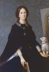 Selvportræt, ca. 1865, maleri af Louisa Grace Bartolini (1818-1865), olie på lærred af Louisa Grace Bartolini
