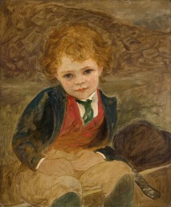 Studie af en dreng, der sidder i en trillebør, 1890.