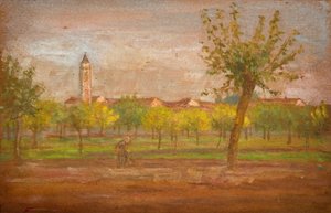 Landsbyen Cairate, Lombardiet, 1877.