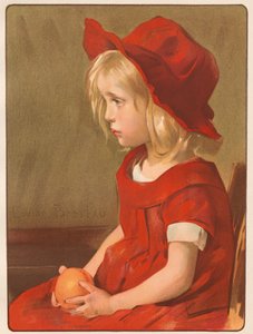 Pige med appelsin, 1899. af Louise Breslau