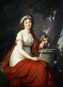 Portræt af grevinde Tatyana Vasilyevna Yusupova, født von Engelhardt 1769-1841, 1797. af Elisabeth Louise Vigee Lebrun
