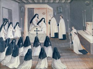 Administration af den hellige nadver til en nonne, fra 