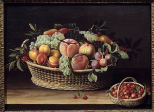 Frugtkurv og jordbærkurve Maleri af Louise Moillon (1610-1696) 1635 Toulouse, Musee des Augustins