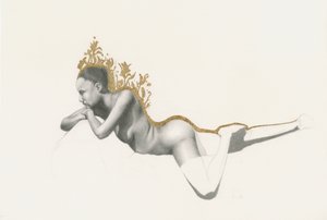 Kontemplativ guldfigur af Lourens Joubert
