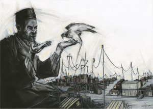 Den gamle mand og falken af Lourens Joubert