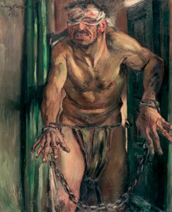 ""Samson aveugle"" (Den blindede Samson) maleri af Lovis Corinth (1858-1925) Dim 105x130 cm Olie på lærred 1912 Statsmuseer, Berlin