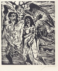 Uddrivelse fra paradis (uddrivelsen fra paradis) af Lovis Corinth