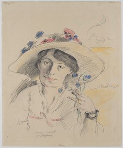 Portræt af kunstnerens hustru, Charlotte Berend-Corinth af Lovis Corinth