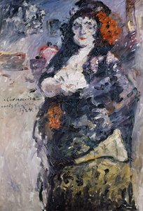 Carmencita Portræt af Charlotte Berend-Corinth i spansk kjole af Lovis Corinth