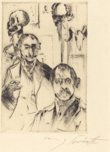 Dobbeltportræt med skelet, 1916. af Lovis Corinth