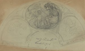 Fan Design [verso], sandsynligvis 1906. af Lovis Corinth