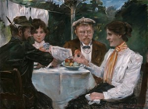 Morgenmad i Max Halbes have af Lovis Corinth
