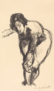 Nøgen bøjer sig frem af Lovis Corinth