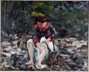 Pigen i bækken, 1913 af Lovis Corinth