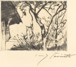 Hausecke Hjørne af et hus, 1918. af Lovis Corinth