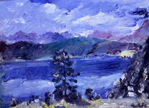 Walchensøen med lærk af Lovis Corinth