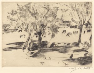 Landskab med køer af Lovis Corinth