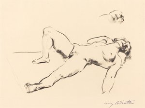 Liggende nøgen kvinde II af Lovis Corinth