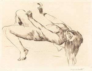 Liggende nøgen kvinde. Studie for Joseph and Potiphar reclining kvinde..., 1915.