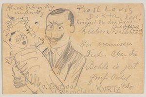Lovis Corinth til Carl Strathmann: postkort af Lovis Corinth